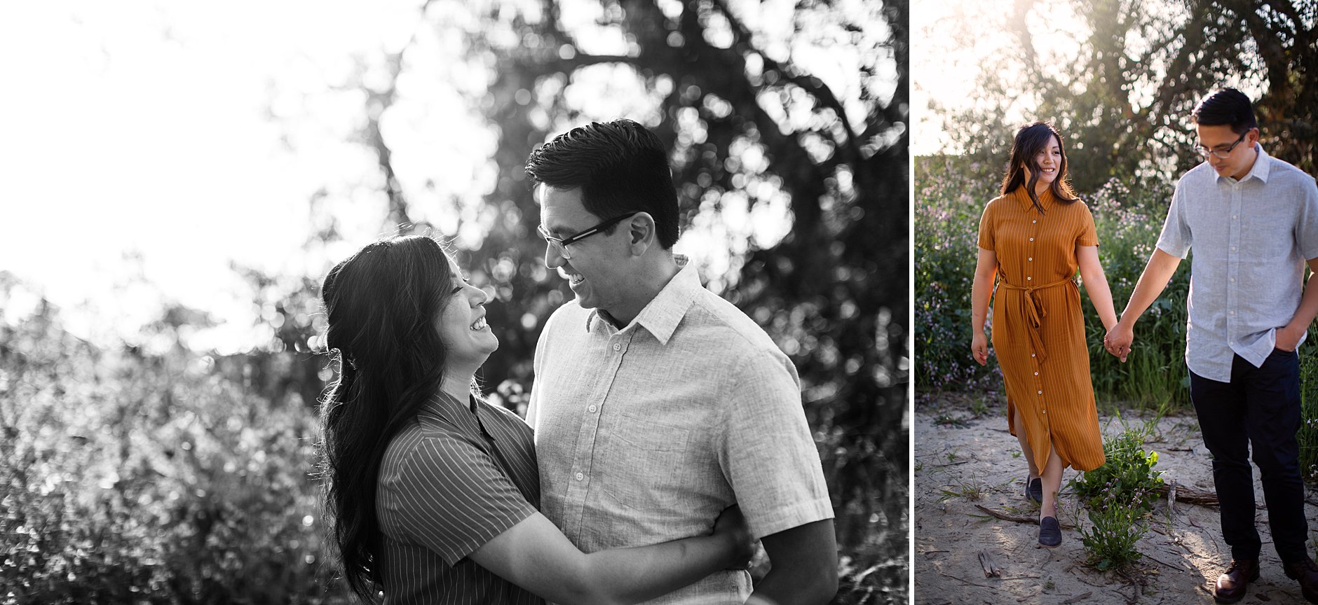 engagement photography in Annie's trail Solana Beach 
