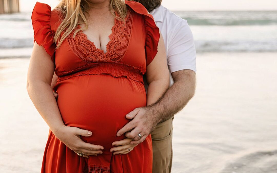 Sunset beach maternity portrait session | La Jolla, San Diego