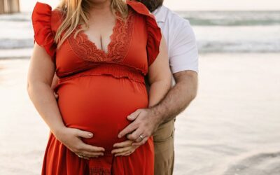 Sunset beach maternity portrait session | La Jolla, San Diego