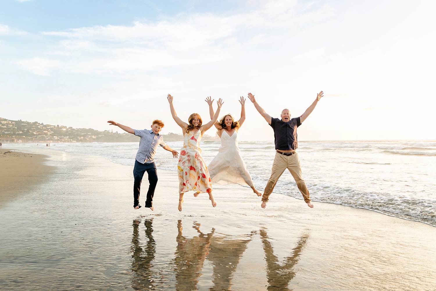 A Golden Hour Family Session at Scripps Pier Beach, La Jolla